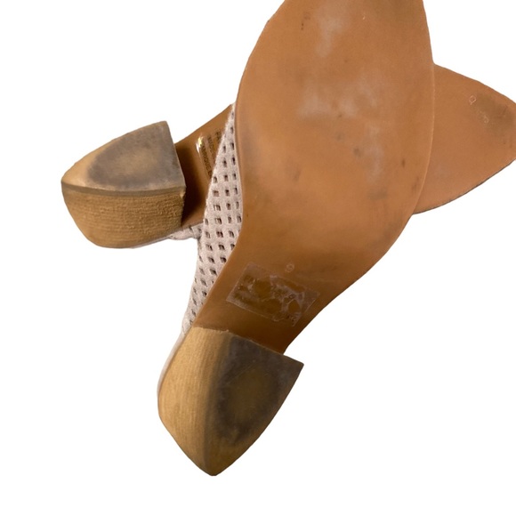 Authentic Jeffrey Campbell Favela Block Heel Mules Taupe 10 - Picture 6 of 6